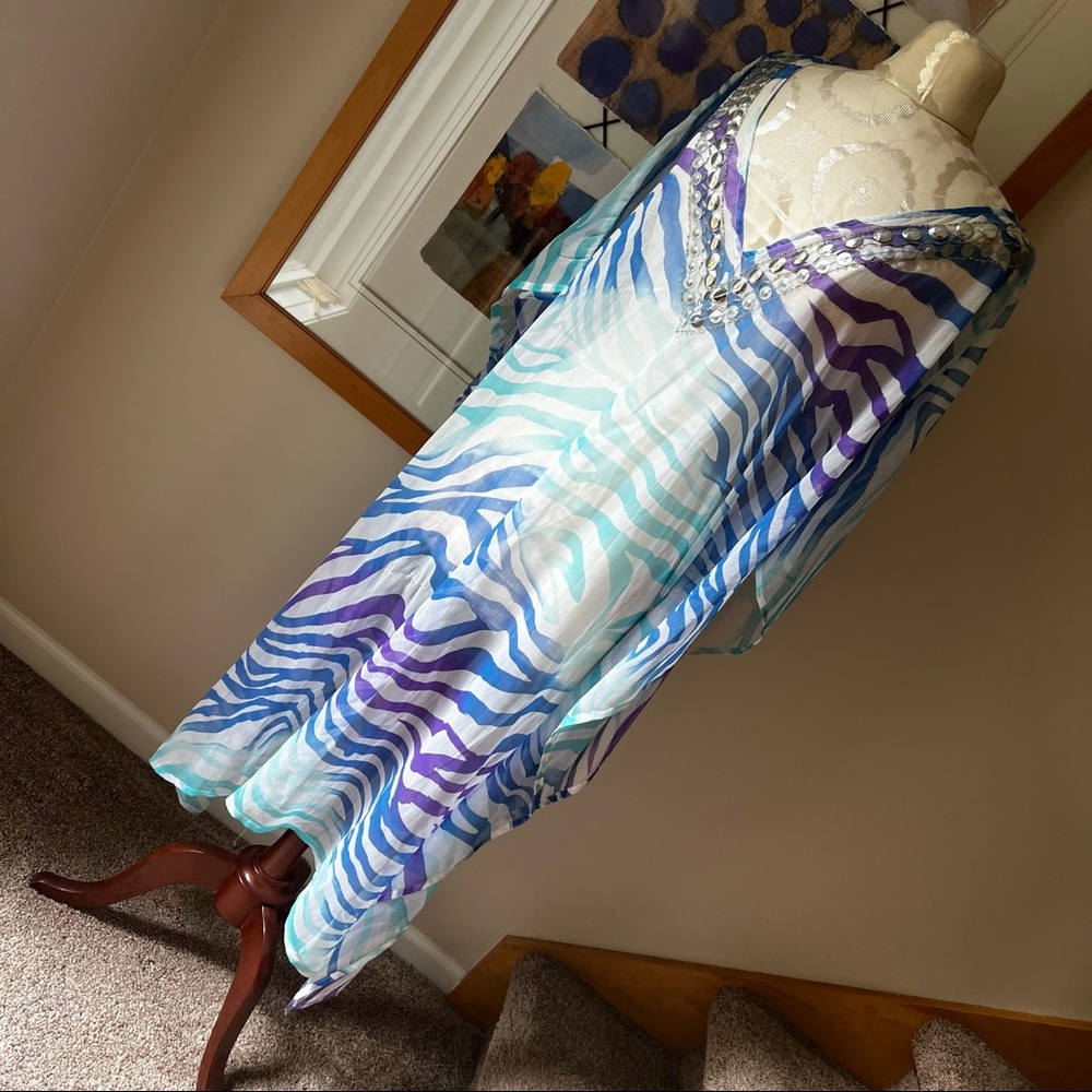 Kaftan Mumu Dress Cover Up - Beaded - One Size